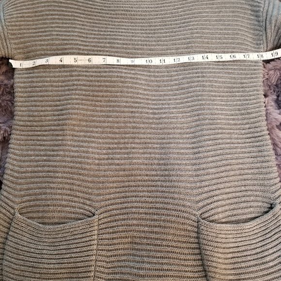 VINCE CAMUTO 100% Cotton Ribbed Pocketed Sweater - Picture 4 of 6